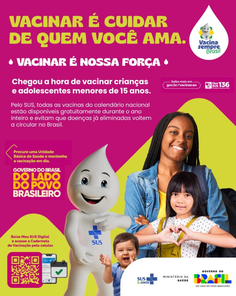 Campanha Nacional de Multivacinação acontece de 6 a 31 de outubro em São Sepé