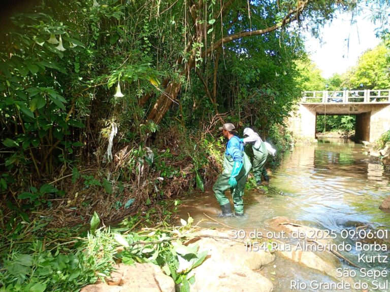 Limpeza concluída no Lajeado do Moinho