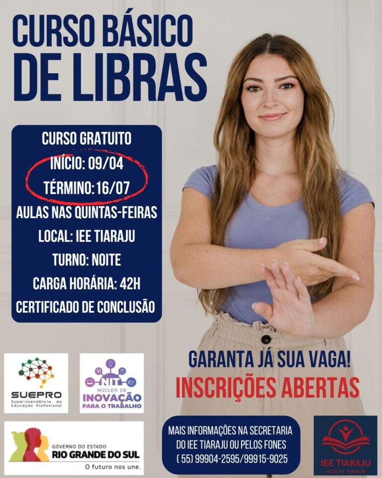 IEE Tiaraju abre cursos profissionalizantes gratuitos