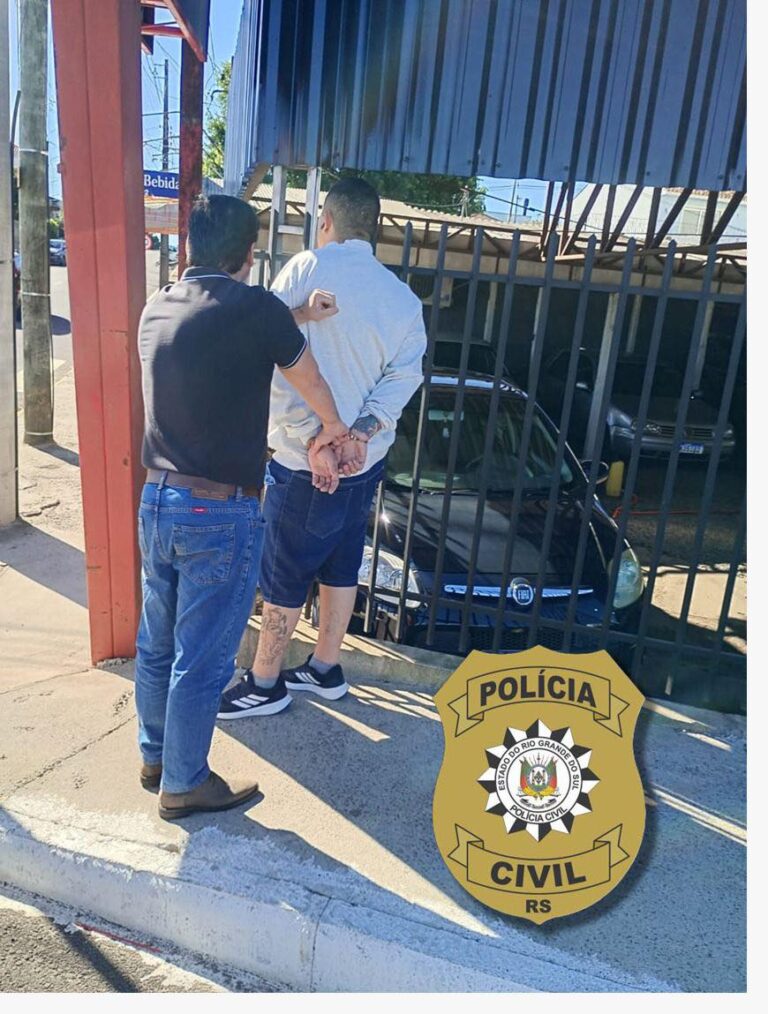 Polícia Civil de Santa Maria prende homem em flagrante por roubo duas horas após sair em gozo de saída temporária.