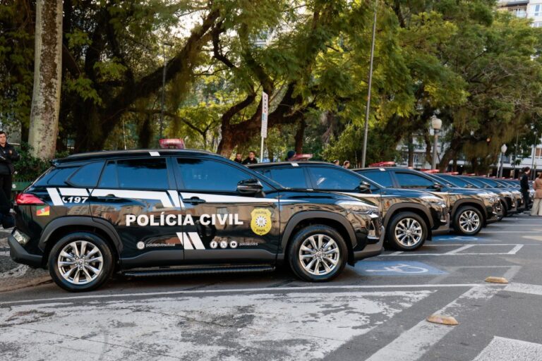 Investimento de mais de R$ 14 milhões em viaturas para a Brigada Militar e para a Polícia Civil.