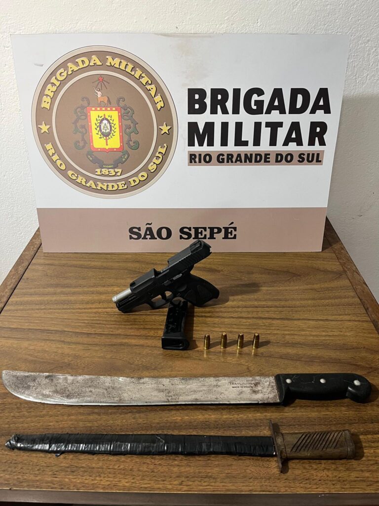 Homem é preso por porte ilegal de arma de uso restrito e receptação em São Sepé